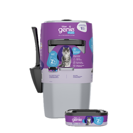 Litter Genie Plus Ultimate Cat Litter Odor Control Pail - Silver