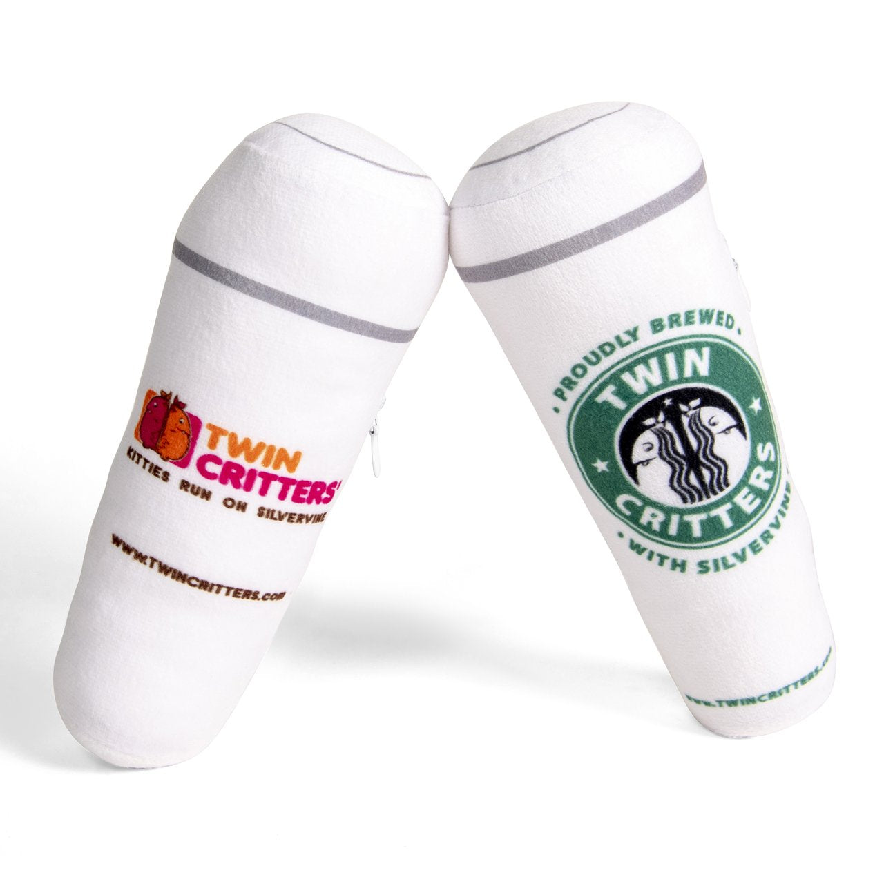 Silvervine Coffee Cups (Set of 2) by Twin Critters