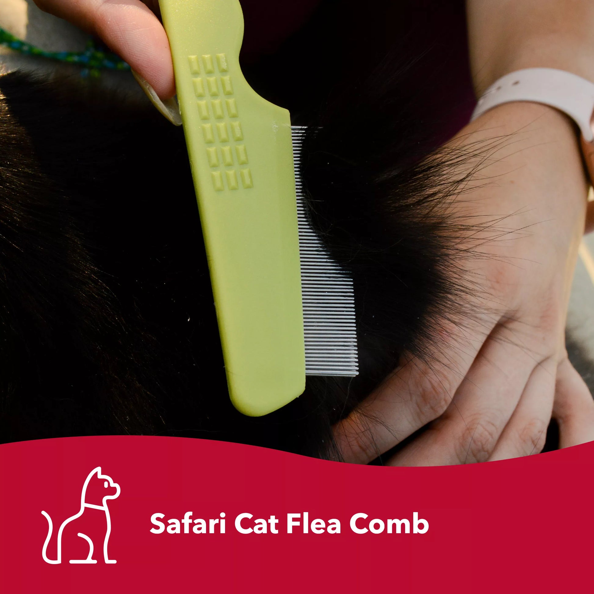 Safari Cat Flea Comb With Extended Handle