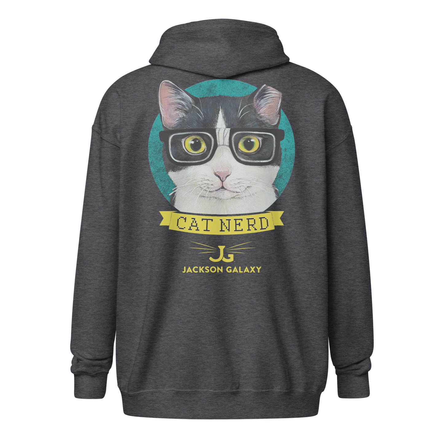 Cat Nerd Unisex Heavy Blend Zip Hoodie - Jackson Galaxy