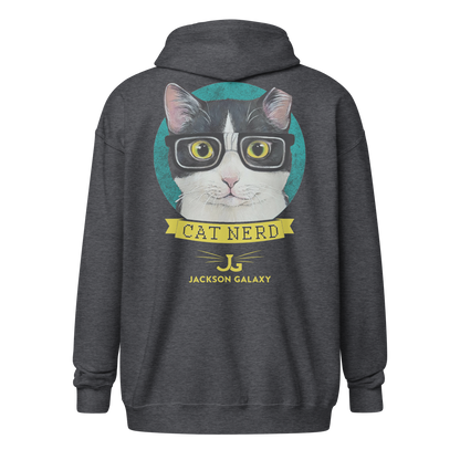 Cat Nerd Unisex Heavy Blend Zip Hoodie - Jackson Galaxy